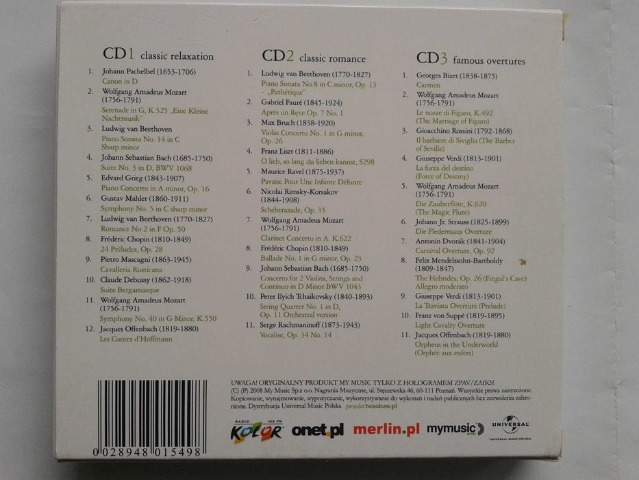 Płyty CD "Classic & The City" (Box 3 CD)