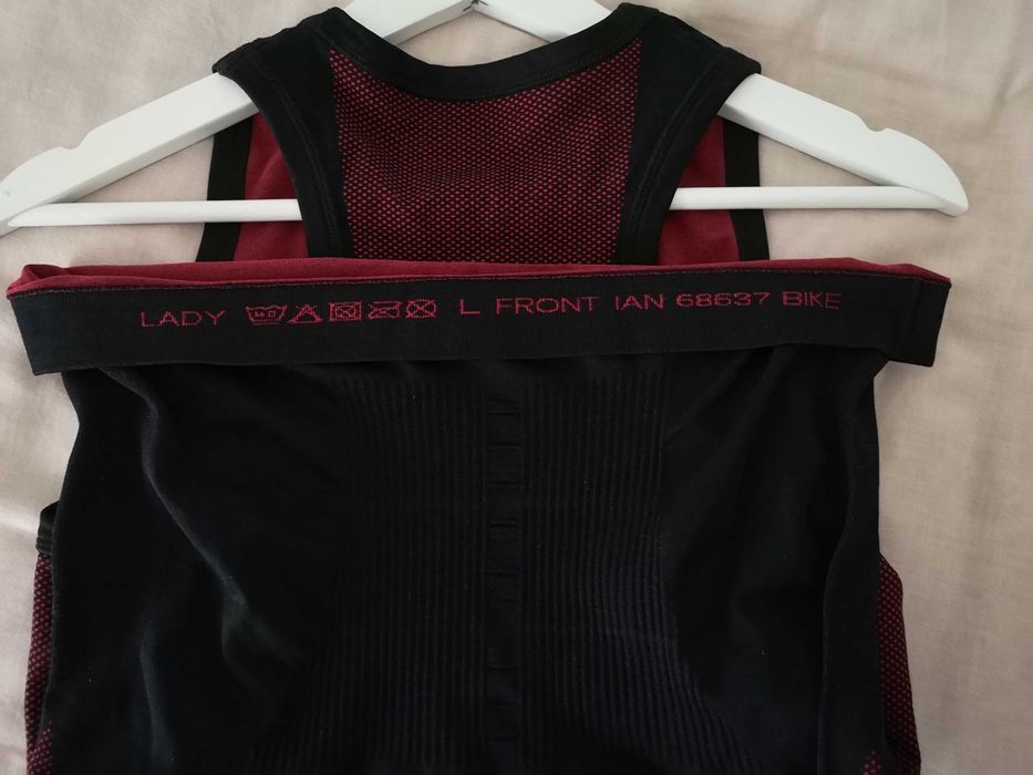 Camisola de ciclismo com manga cava justa, tamanho L