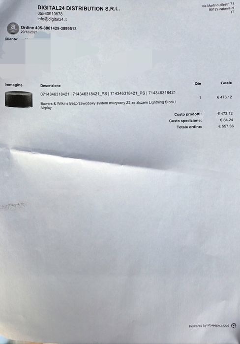 Głośnik Bowers & Wilkins Z2  Bezprzewodowy System Muzyczny