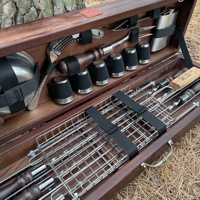 Набір шампурів ПУМА BS13 Набор шампуров для шашлыка в кейсе