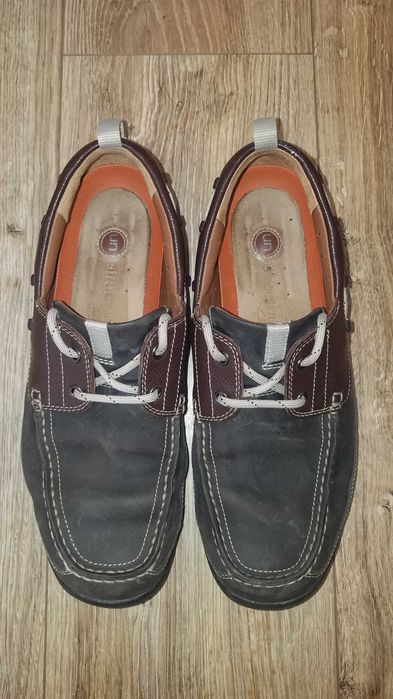 Buty CLARKS 41/42 27.5cm Skórzane mokasyny bardzo trwałe i solidne BDB