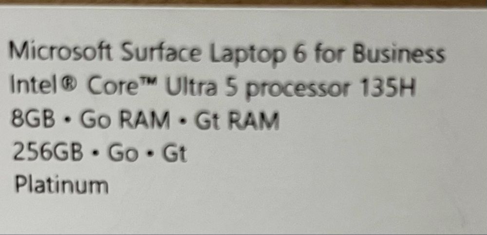 Nowy Microsoft Surface Laptop 6 Ultra 5 8GB 256GB