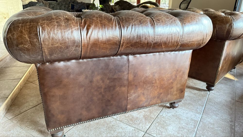 Fotel skorzany chesterfield Almi Decor