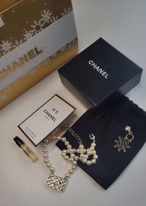 Chanel perły chocker CC nowy naszyjnik z pereł
