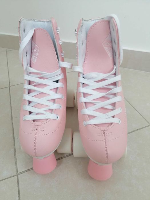 Patins dePatins de Patinagem Artística Rosa, Nº37, Oxelo, Decathlon