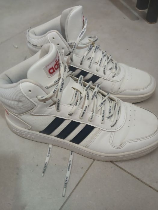 Jak nowe adidasy Hoops 2.0 Mid białe r.44