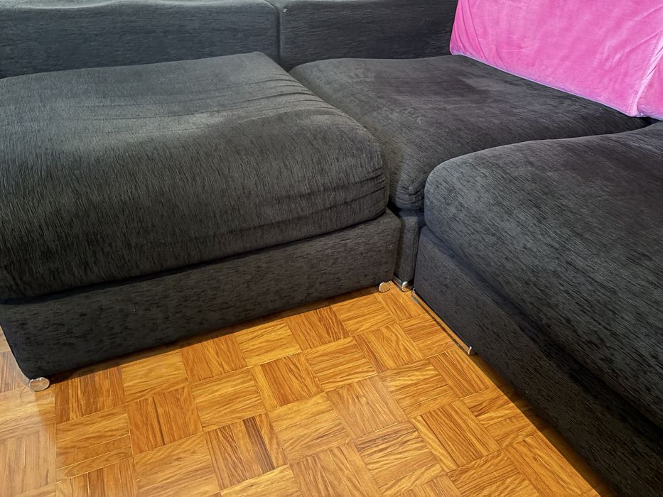Sofá em L com chaise longue reversível – confortável e espaçoso