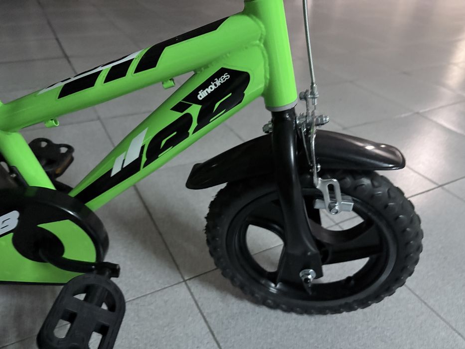 Bicicleta de Criança Verde com Rodinhas