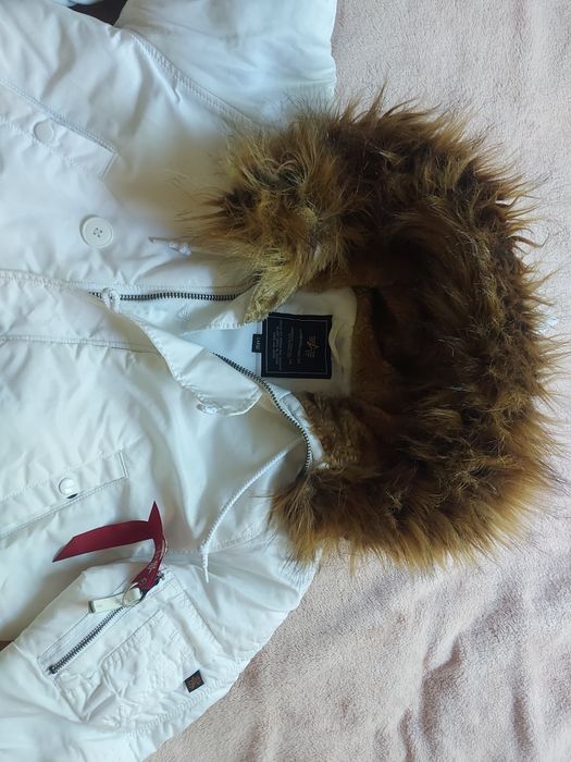 Alpha Industries N-3B Parka biała size M-L  alaska Jak Nowa