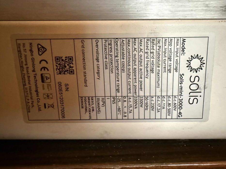 Sprzedam Falownik Solis mini 3000 4g