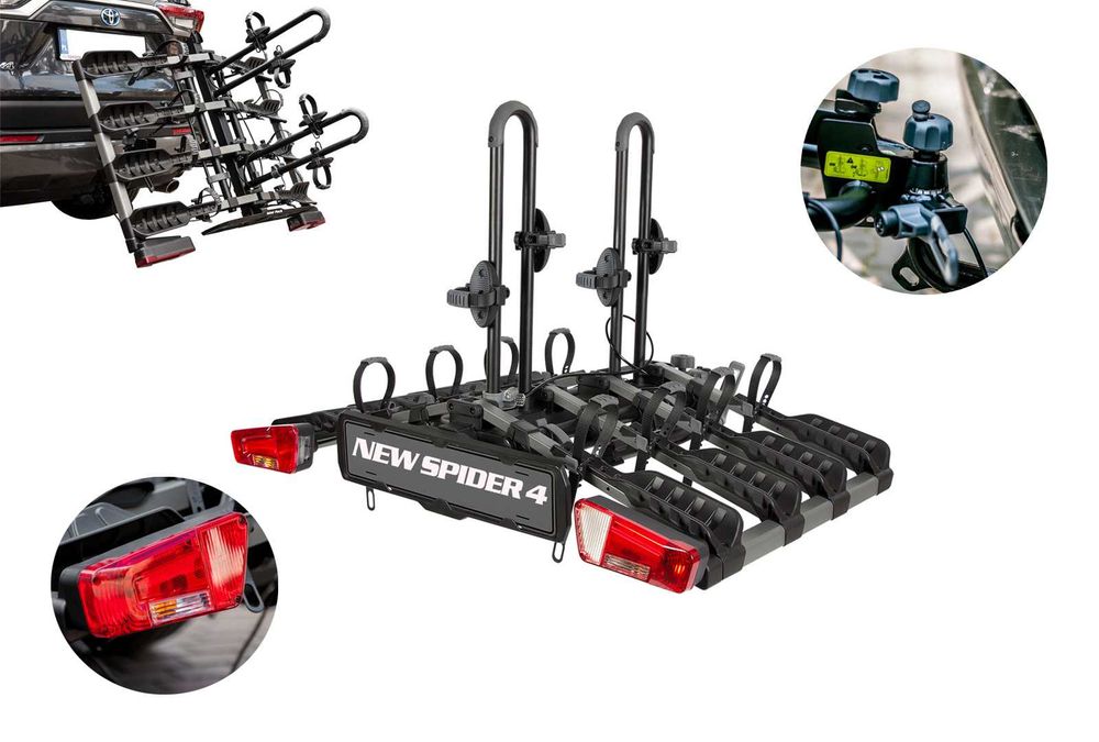 Bagażnik rowerowy na hak na 4 rowery Platforma rowerowa Inter Pack New Spider 4