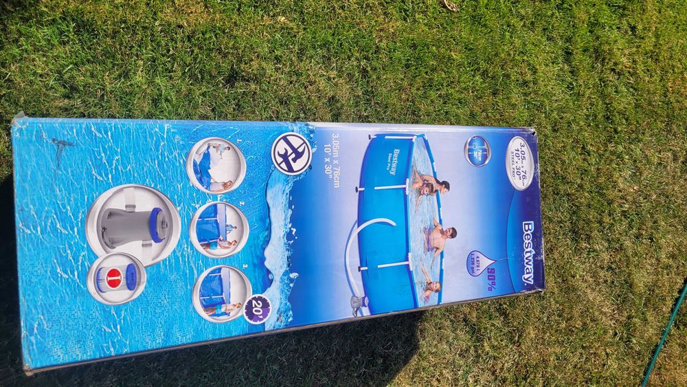 Elementy Basenu Rurki, trójniki, trzpienie, Bestway 3.05mx76cm (10’x30”)Steel Pro