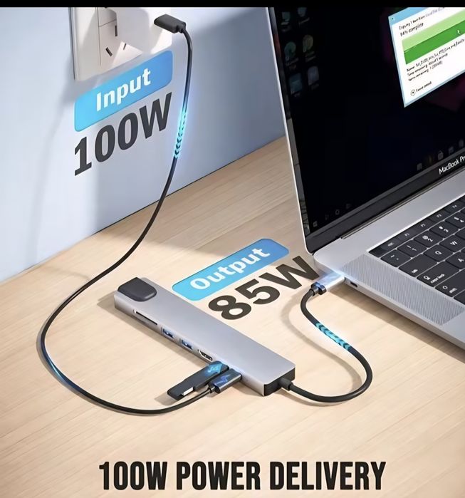 Adapatador | HUB | USB C | 8 em 1 |