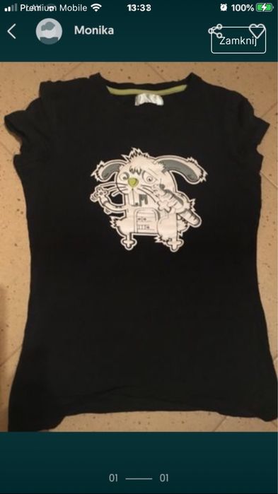 H&M t-shirt Angry Rabbit S-stan idealny