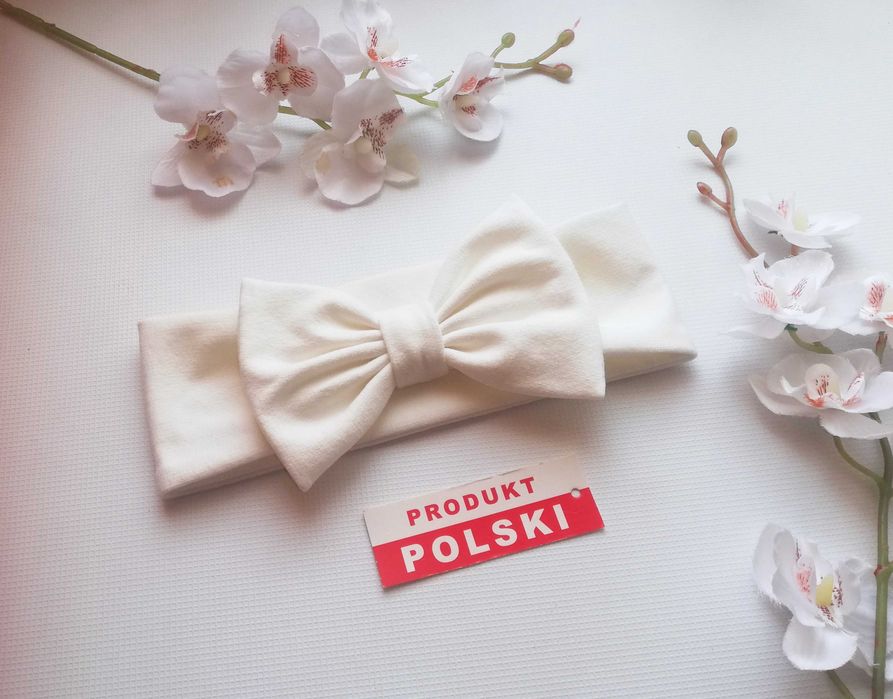 Opaski na głowę  - 2szt. -- Turbanowa i z kokardką -- hand made --