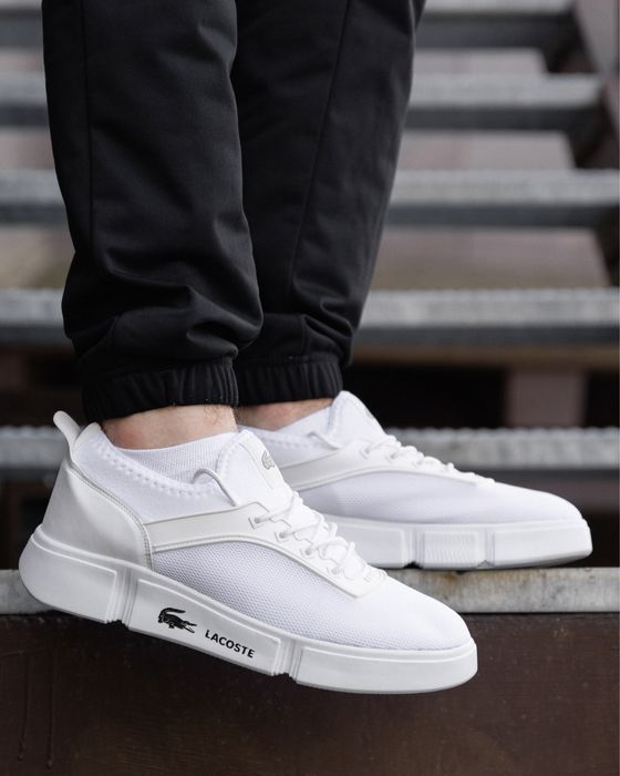 Lacoste White, кросівки на літо, чоловічі