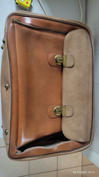 Torba podróżna pełna skóra PRL