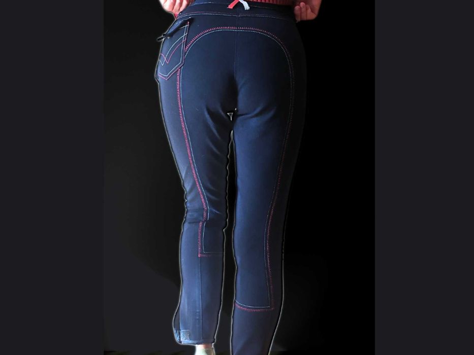 Bryczesy jeździeckie M 38 do jazdy konnej granatowe Horse House