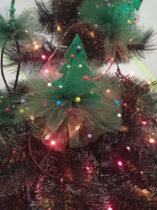 Новорічний обруч Ялинка. Дитячий обруч. Обідок