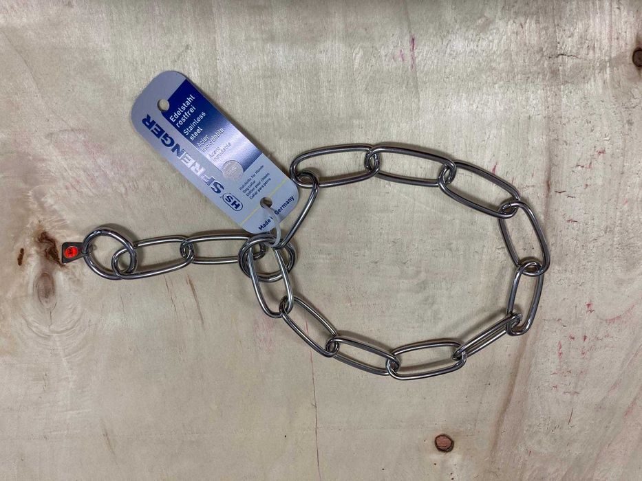 HS Sprenger Coleira Estranguladora Aço Inox Elos Largos - NOVA