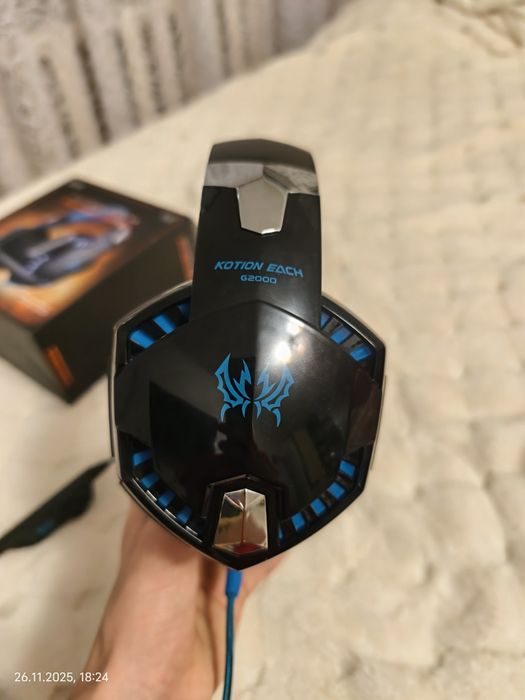 Игровые наушники Kotion Each G2000 с микрофоном и подсветкой