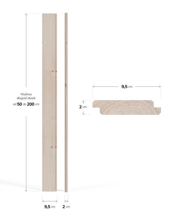 Deska na żaluzje ogrodowe świerk/sosna, shuttersy, ruchome deseczki.