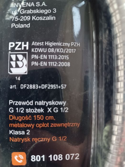 Zestaw natryskowy 1-punktowy