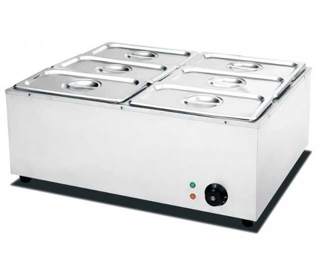 Banho-Maria - 6 Cubas GN1/3 - NOVO