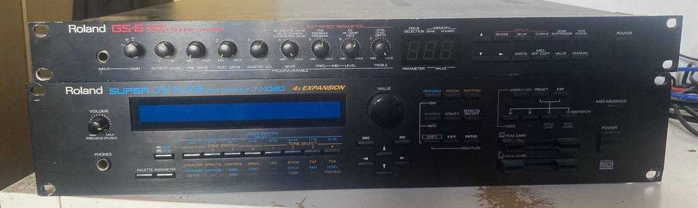 Roland GS-6 rack unit 1989 multi FX + Roland Super Jv - 1080