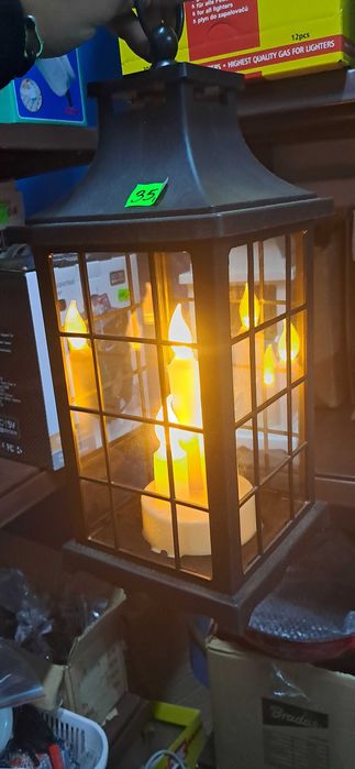 LAMPION DEKORACYJNY latarnia z świeczkami na baterie ozdoba dekoracja