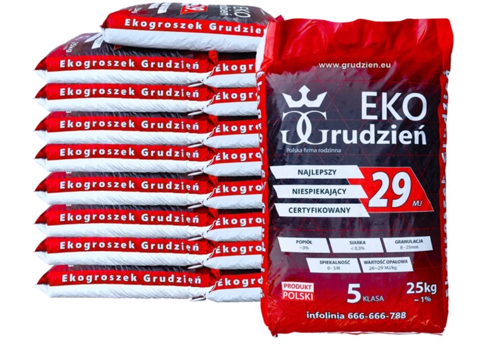Pellet Grudzień PREMIUM Ekogroszek 18,5  Mj BEBELNO barlinek wegiel