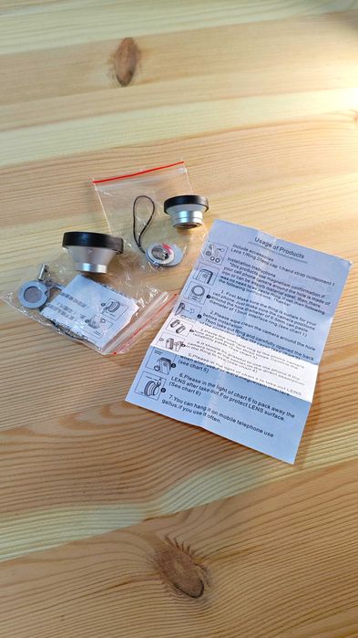 Kit de Lentes Fotográficas para Telemóvel - Fisheye 180° + Wide/Macro 0.67x