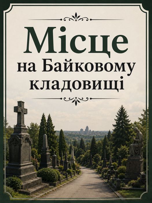 Продам місце Байкове кладовище (Байковое кладбище)