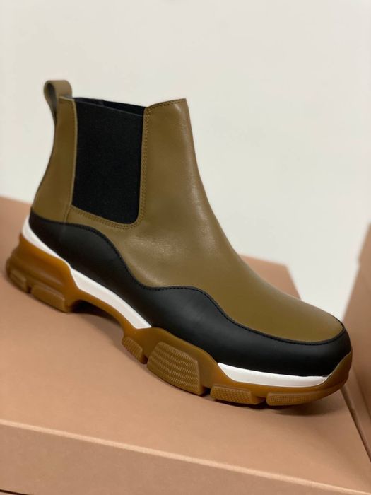 Чёрные кожаные ботинки  сникерсы челси  Erika Cavallini