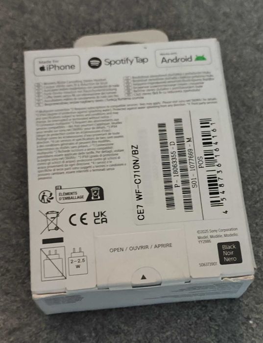 Auriculares Bluetooth True Wireless Sony WF-C710N (In-Ear - Microfone - Noise Cancelling - Preto)