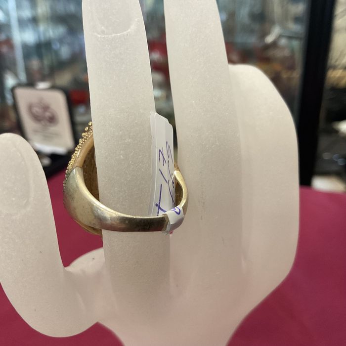 Anel senhora prata banhada ouro medida 17 mm