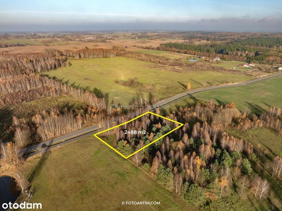 Działka w pięknym miejscu przy nowej drodze