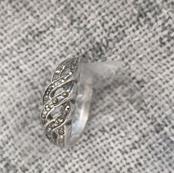 Anel Vintage em Prata (estilo Art Deco)
