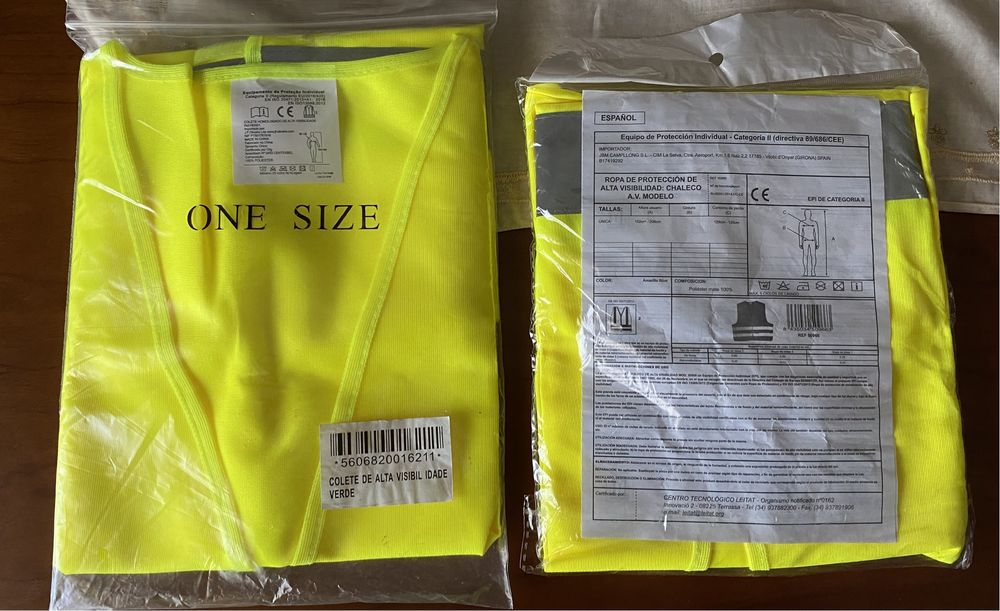 Coletes de proteção e alta visibilidade
