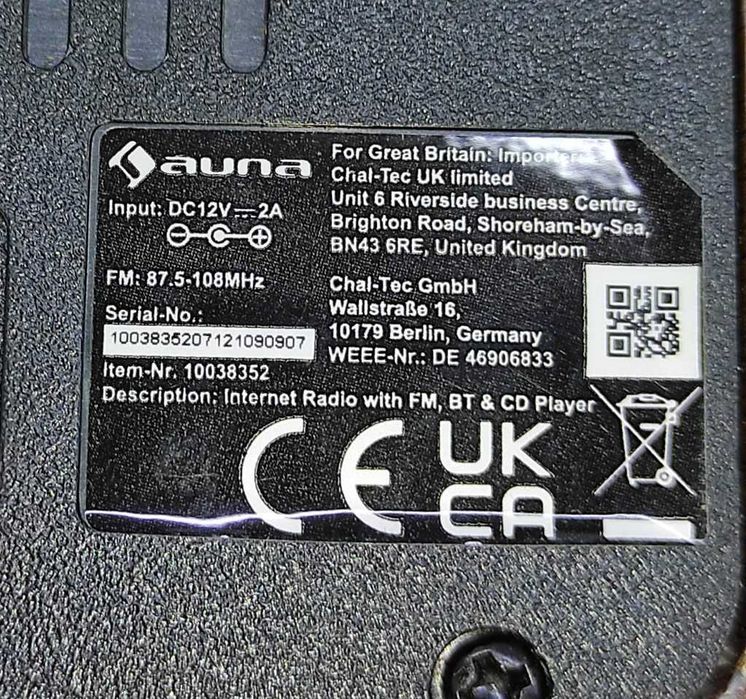 Інтернет радіо Auna Silver Star CD Cube FM CD MP3 Вт lcd Дисплей