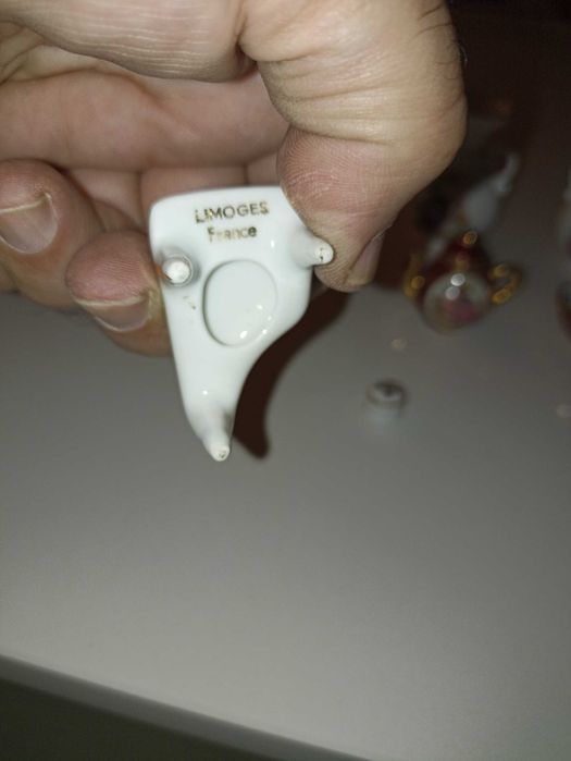 Peças em miniatura de porcelana Limoges