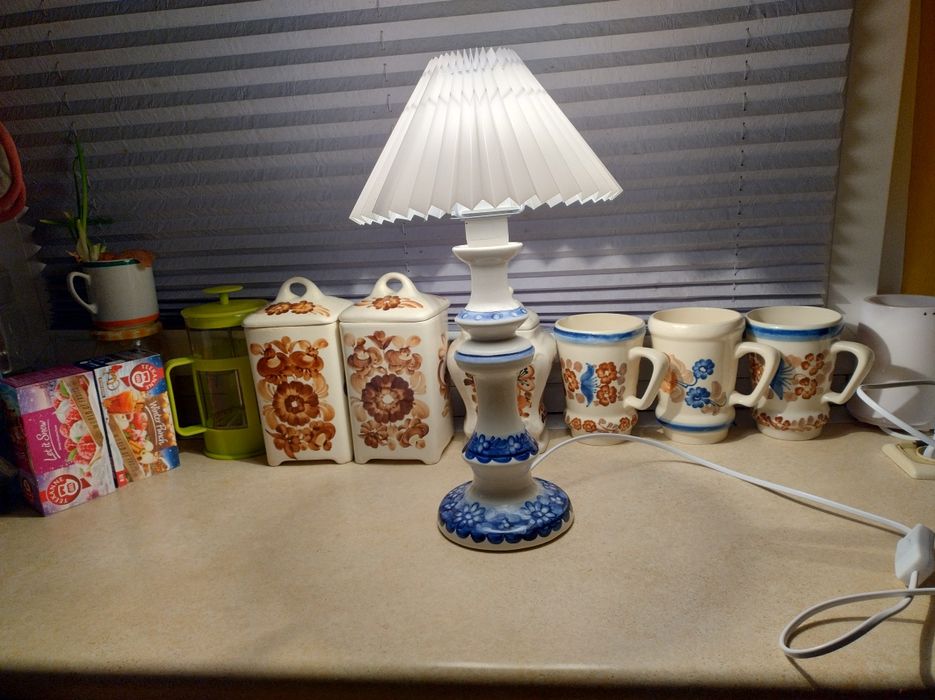 Lampka że świecznika fajans Włocławek E27