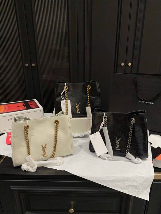 Сумка YSL, Saint Laurent Niki / сумка ів сен лоран біла, чорна
