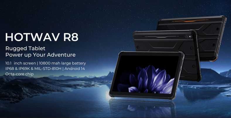 Hotwav R8 Tablet. 12Gb(4+8)/128Gb, 10800Маh, 13Mp, Dual SIM 4G+Wi-Fi