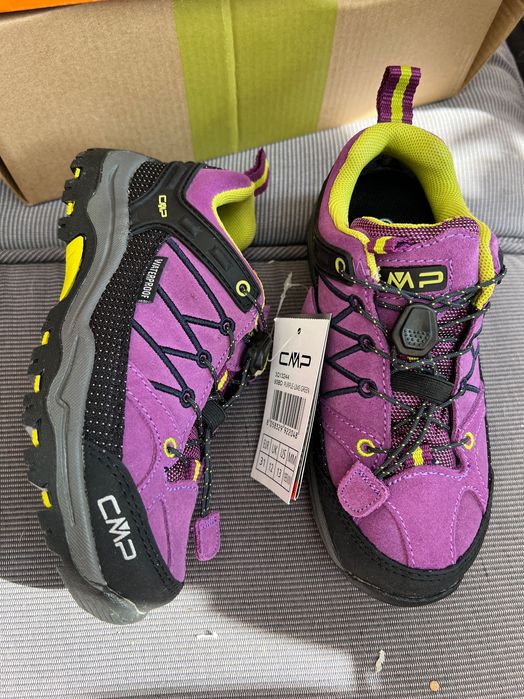 Trekkingi skórzane CMP niskie goratex roz 30/19,5 cm fioletowe