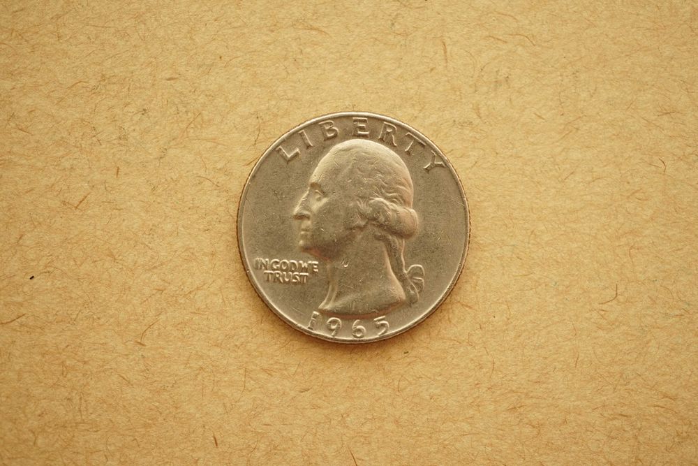 Moeda dos EUA Quarto de Dólar dos Estados Unidos da América. 1965