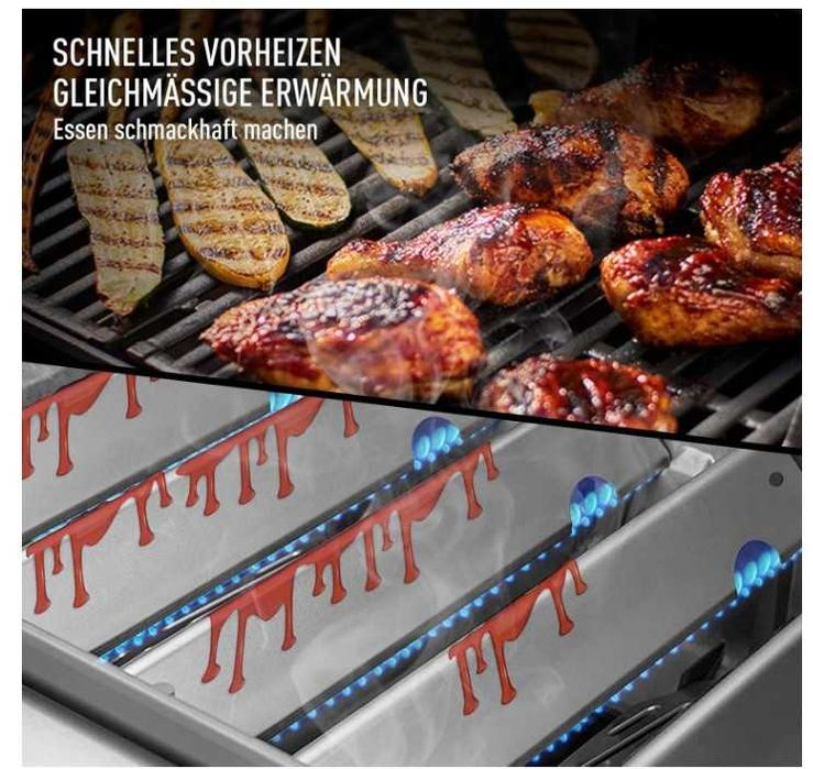 Osłony palnika 5 sztuk do grilla Weber Genesis II 43.4cm BBQ-Yummy