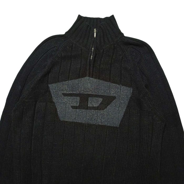 Кофта Diesel big logo авангард Y2K avant garde opium techno knit