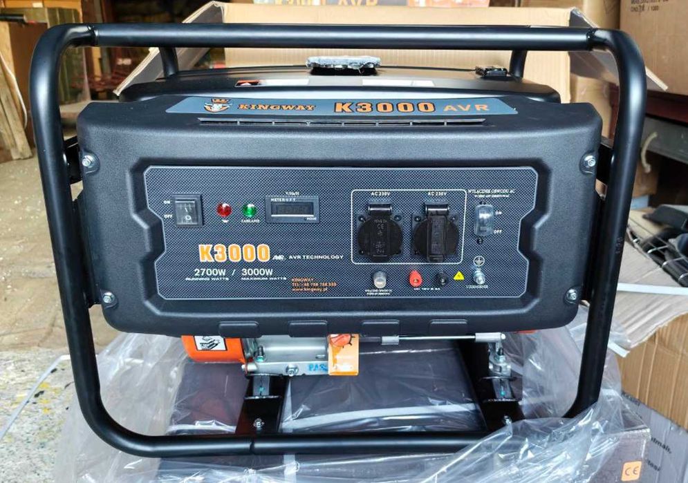 Генератор 3 кВт Kingway мідна обмотка однофазний AVR Польща бензиновий