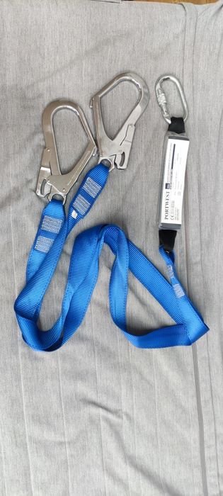 Sprzęt asekuracyjny, linka Portwest, podwójna taśma z amortyzatorem.
